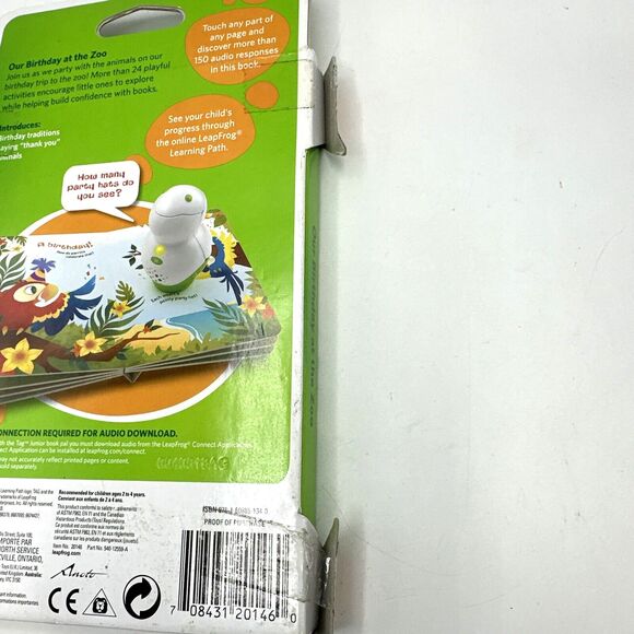 LeapFrog Tag Junior Book Our Birthday at the Zoo Learning Path NEW PACKAGE - Picture 3 of 4